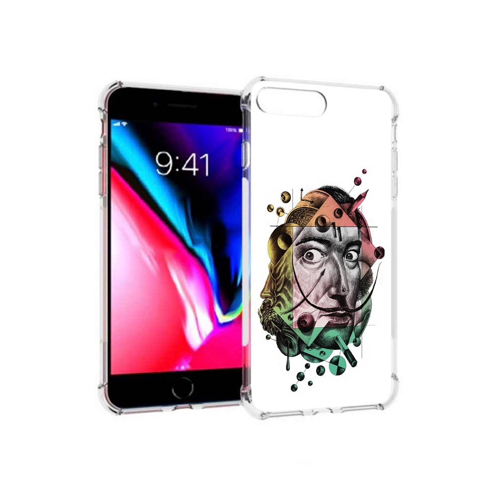 

Чехол MyPads Tocco для Apple iPhone 8 Plus разноцветное лицо абстракция (PT70866.609.570), Прозрачный, Tocco