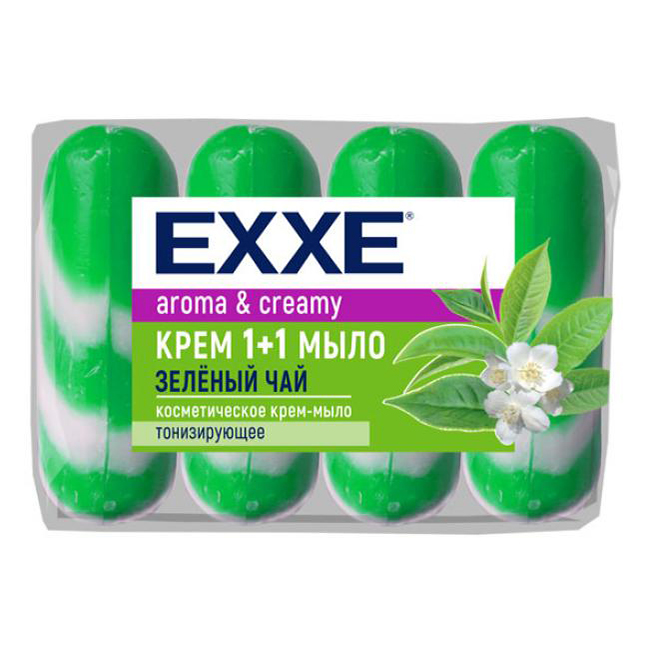 фото Туалетное мыло exxe aroma & creamy зеленый чай 90 г х 4 шт