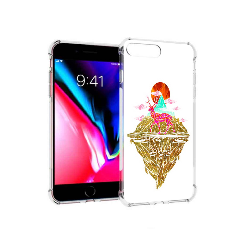 

Чехол MyPads Tocco для Apple iPhone 8 Plus розовый олень абстракция (PT70866.609.586), Прозрачный, Tocco