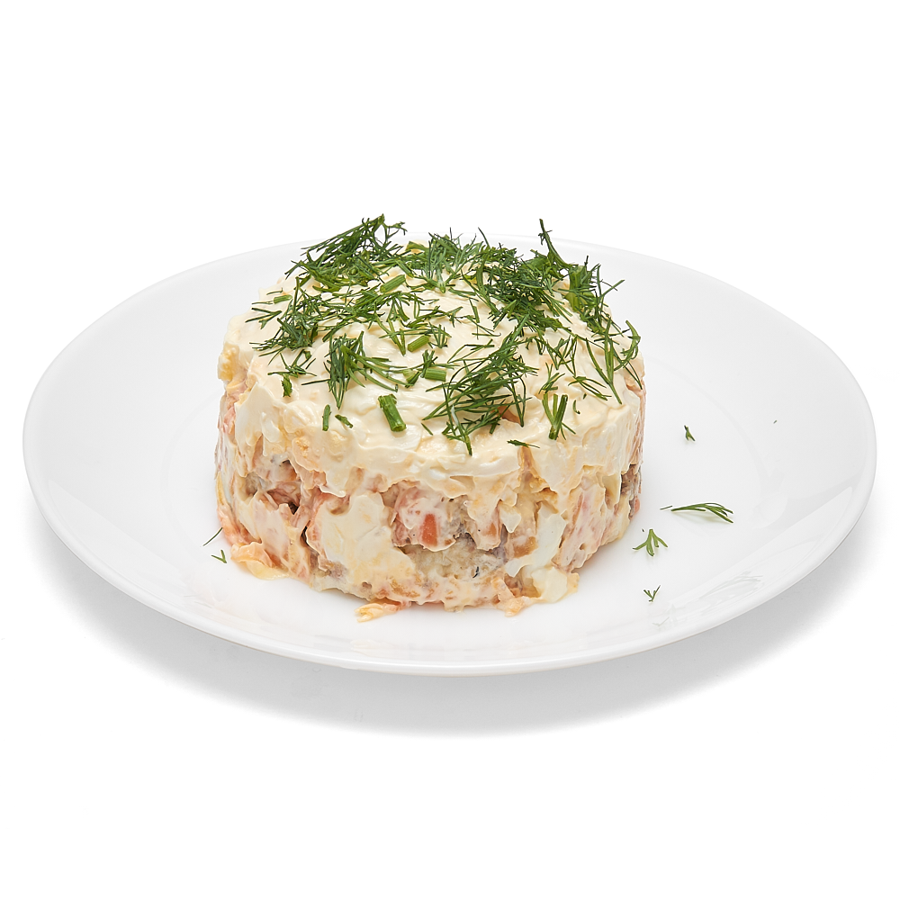

Салат Домашняя Кухня Мимоза +-100 г