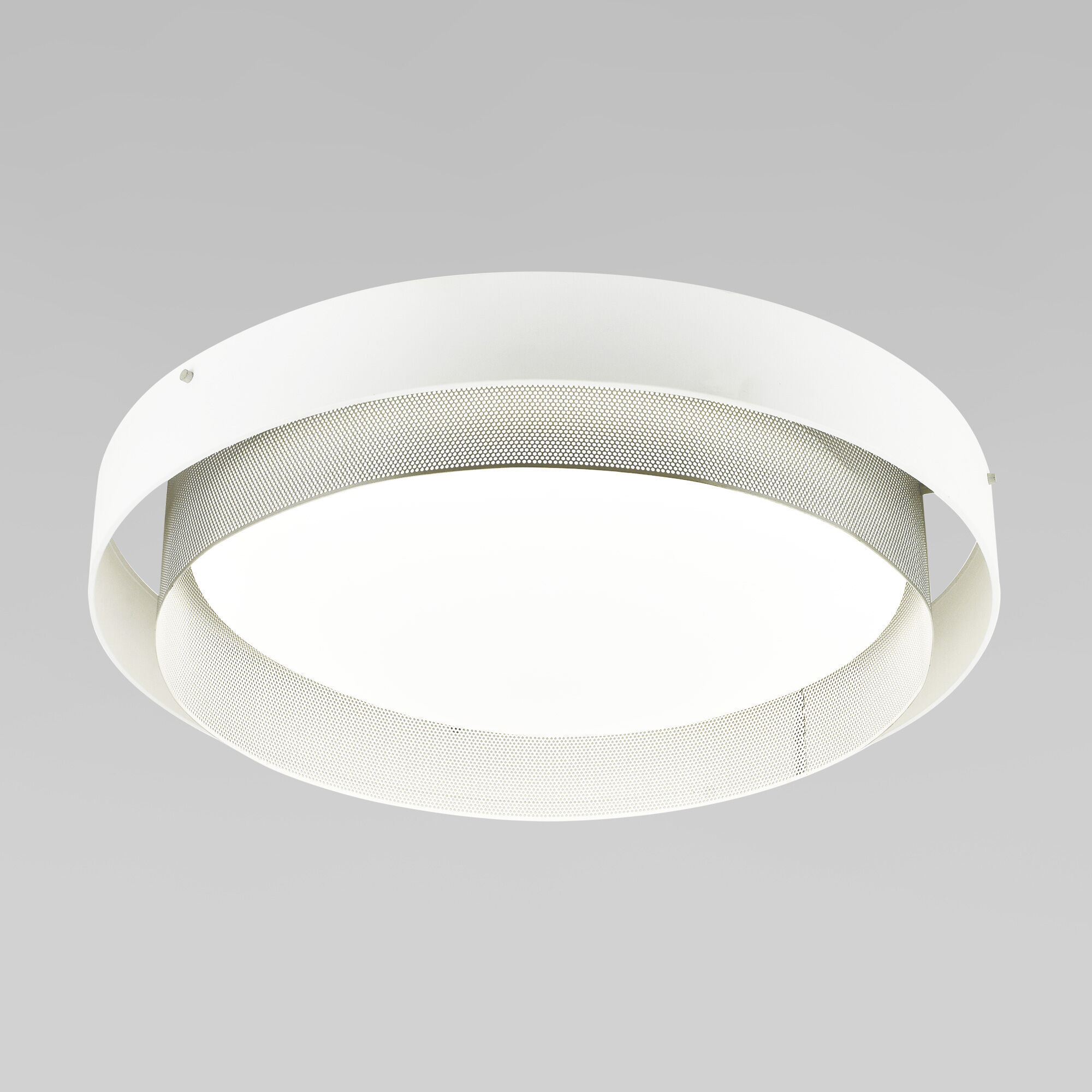 фото Умный потолочный led светильник eurosvet imperio 90287/1 белый/серебро smart minimir home