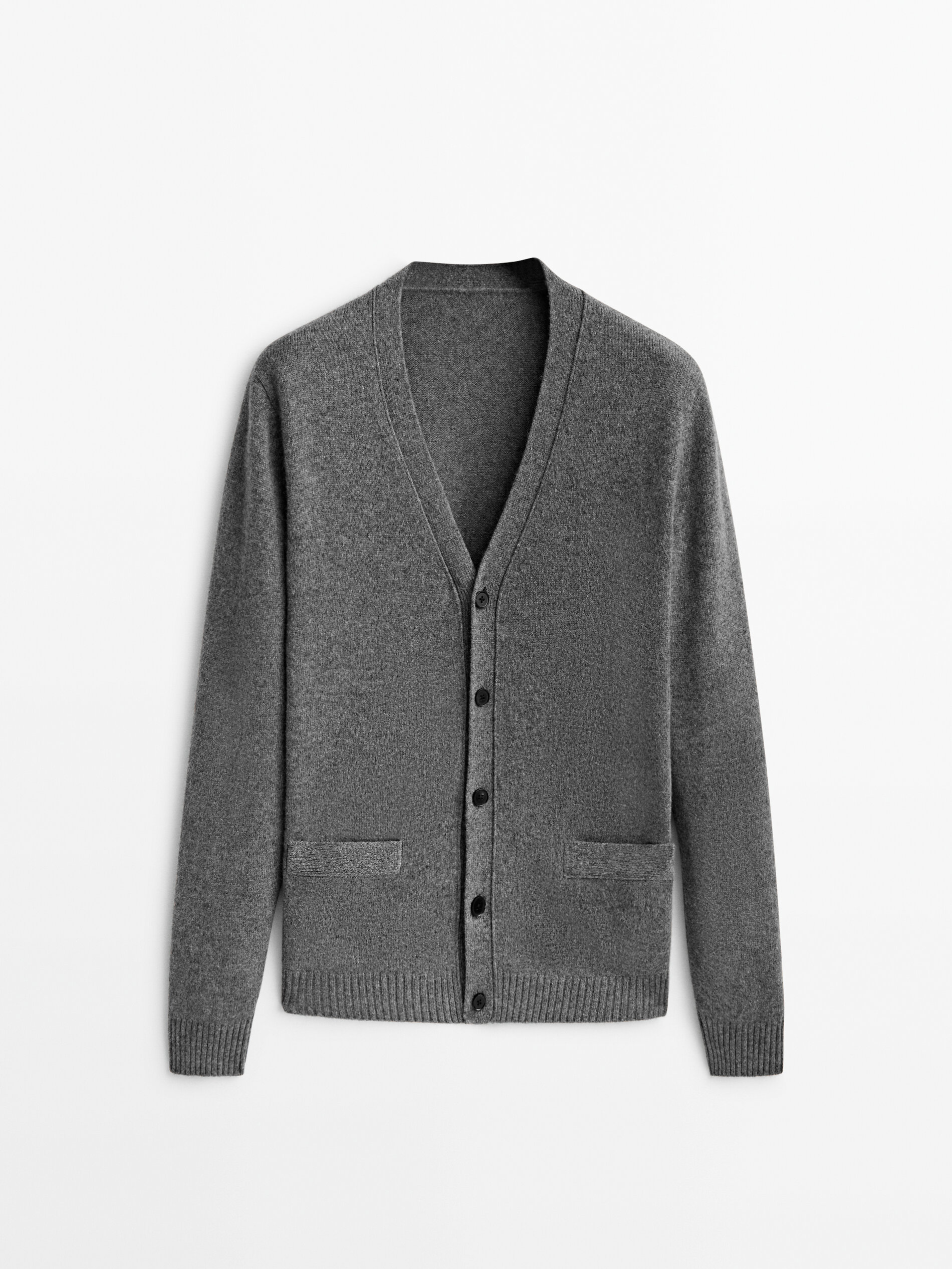 

Кардиган мужской Massimo Dutti 00990415807 серый L, 00990415807