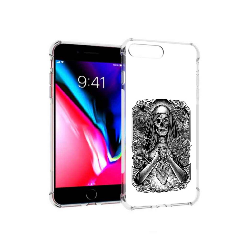 

Чехол MyPads Tocco для Apple iPhone 8 Plus скелет с сердцем (PT70866.609.603), Прозрачный, Tocco