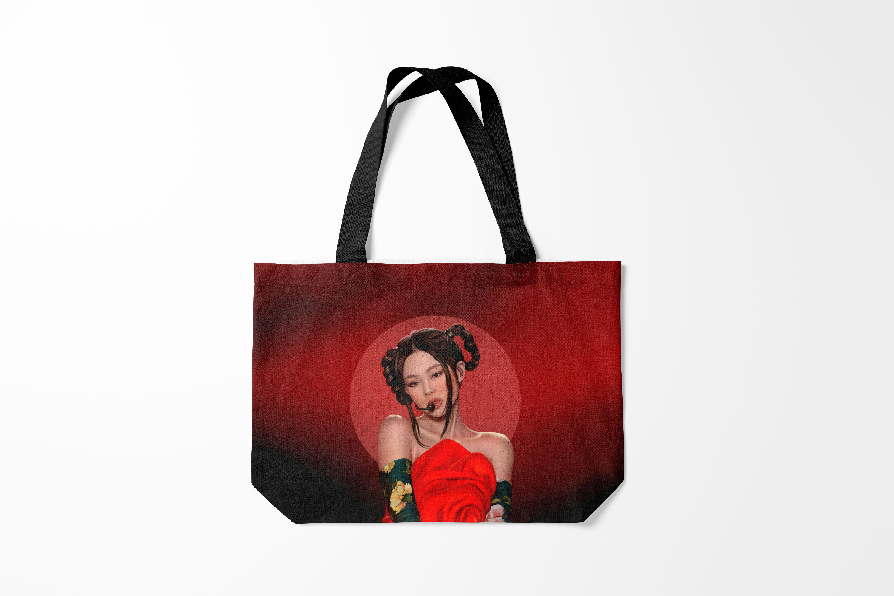 

Сумка шoппер унисекс Burnettie BLACKPINK Дженни, красный, BLACKPINK Дженни