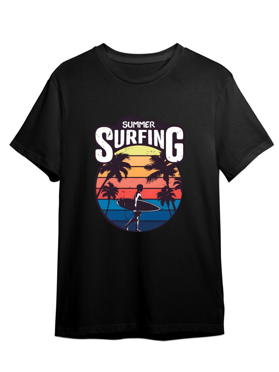 

Футболка унисекс СувенирShop Summer time/Лето/Солнце/Пляж 7 черная S (44-46), Черный, "Summer time/Лето/Солнце/Пляж" 7