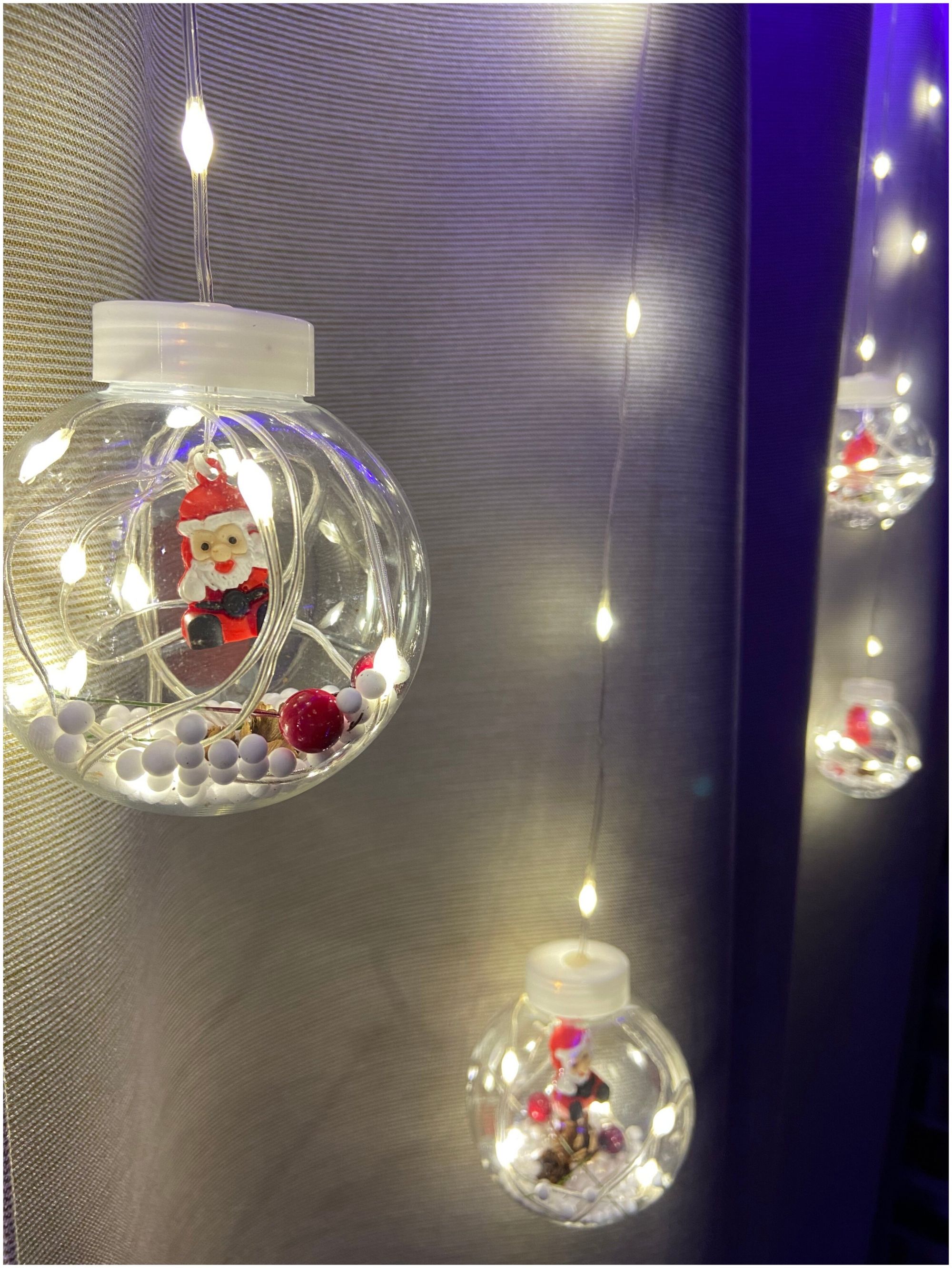 фото Световой занавес marketwow новогодняя гирлянда 3 м 10 шаров