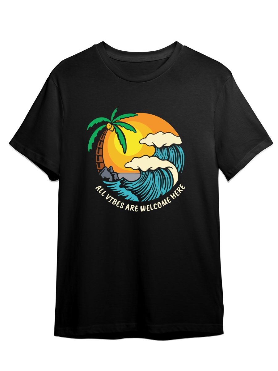 

Футболка унисекс СувенирShop Summer time/Лето/Солнце/Пляж 8 черная XS (42-44), Черный, "Summer time/Лето/Солнце/Пляж" 8