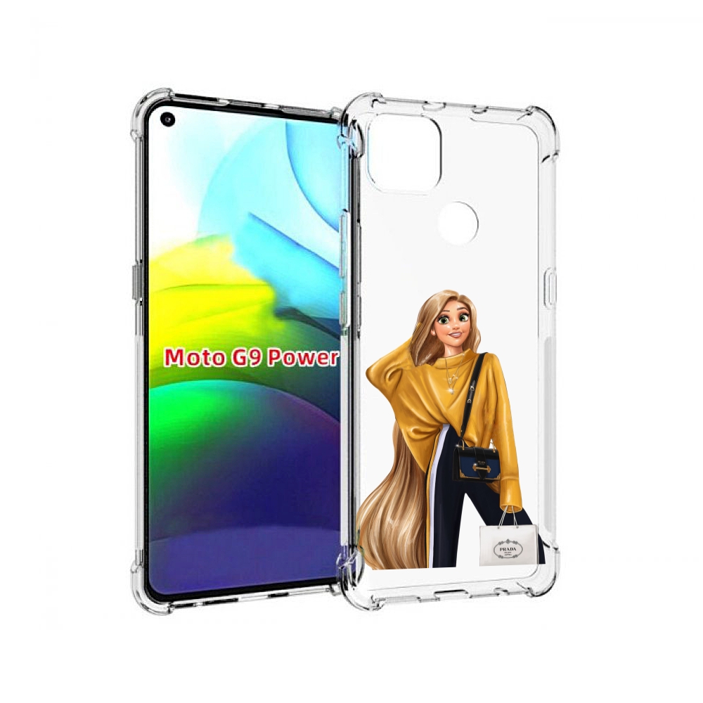 

Чехол MyPads модная-рапунсель женский для Motorola Moto G9 Power, Прозрачный, Tocco