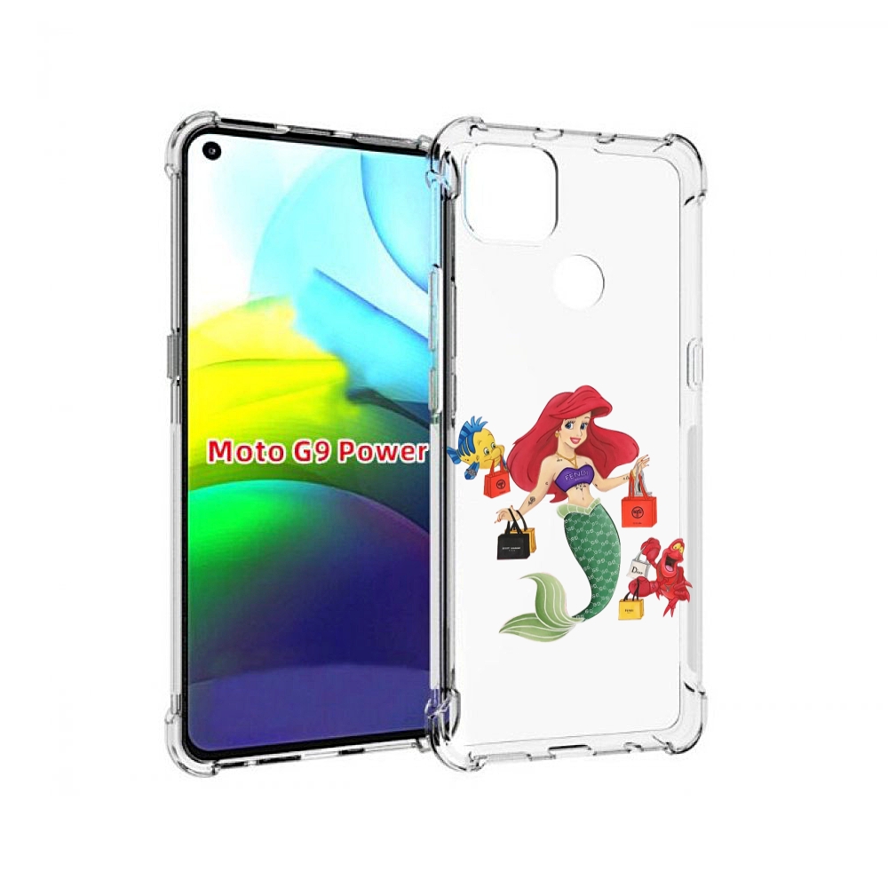 

Чехол MyPads модная-русалка женский для Motorola Moto G9 Power, Прозрачный, Tocco