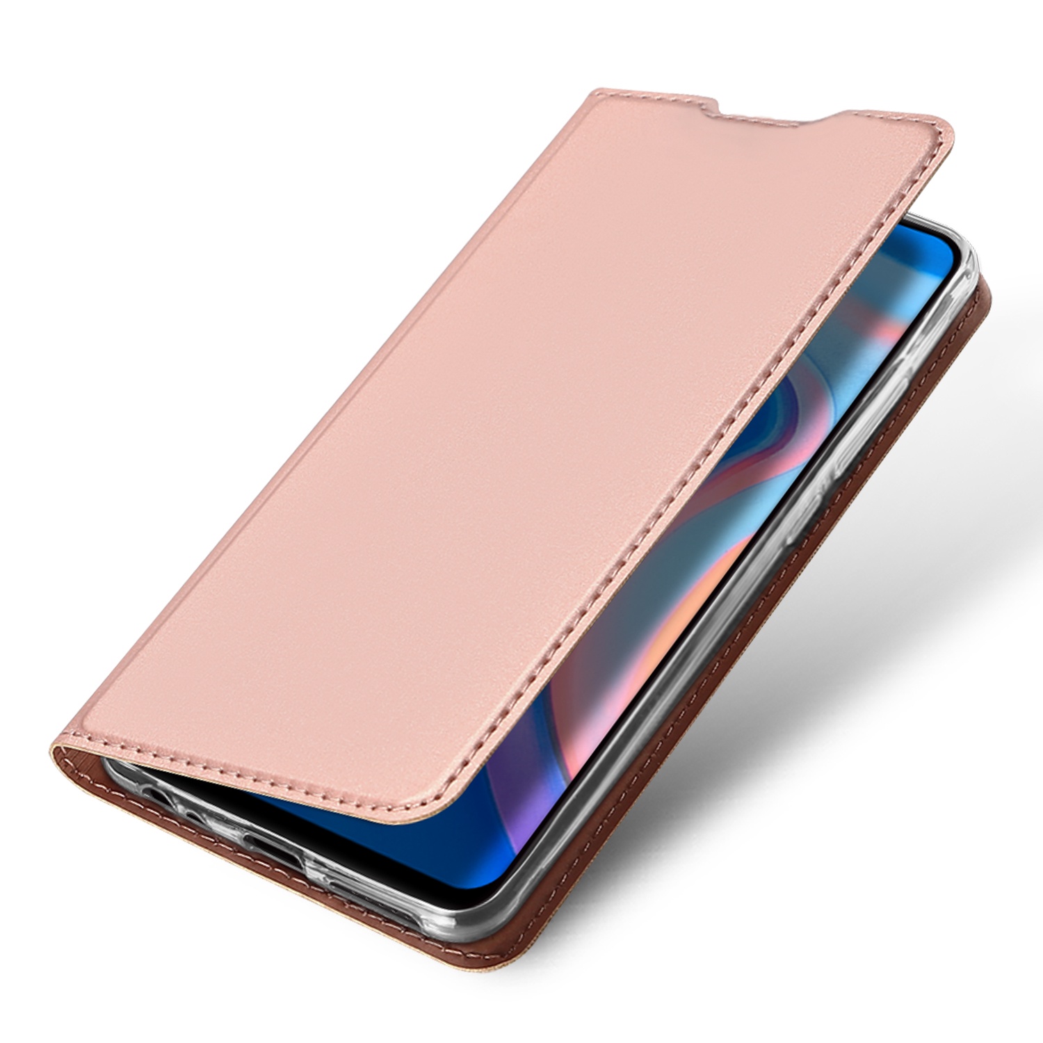 Чехол книжка для Huawei Y9 Prime 2019 розовое золото