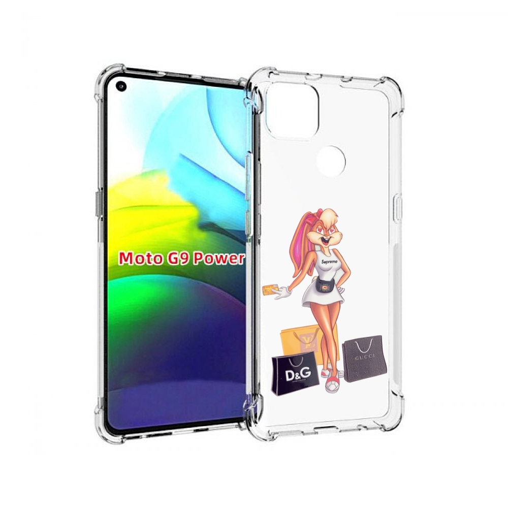 

Чехол MyPads модница-зайка женский для Motorola Moto G9 Power, Прозрачный, Tocco