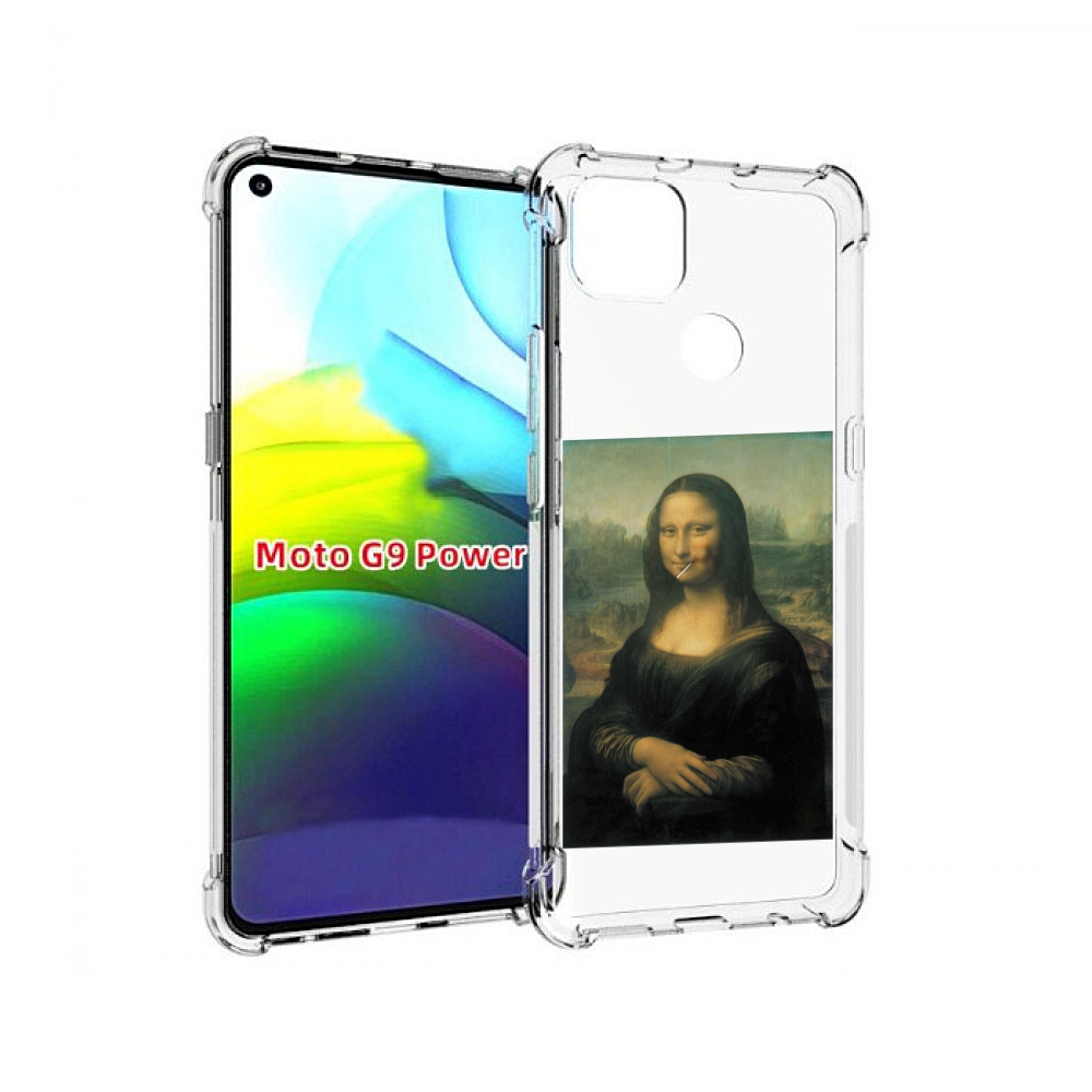 

Чехол MyPads монализа-с-чупачупсом для Motorola Moto G9 Power, Прозрачный, Tocco