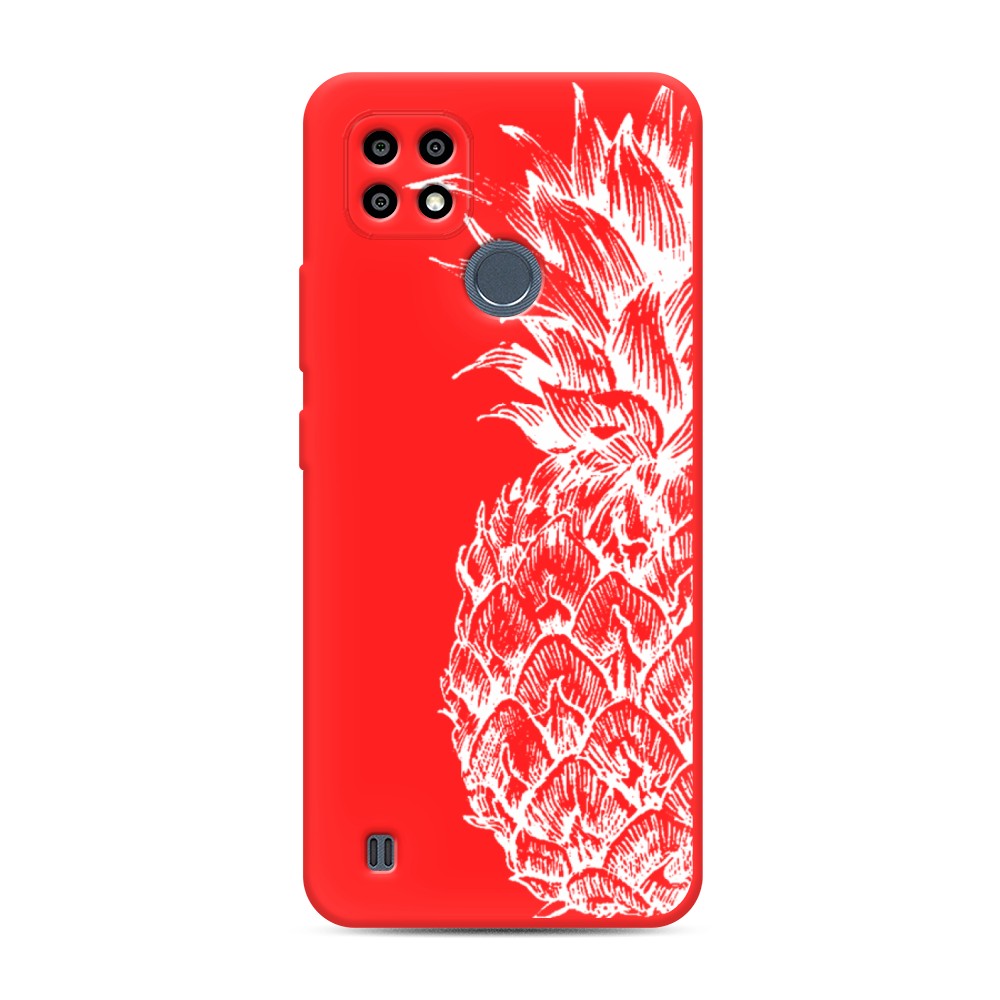 

Чехол Awog на Realme C21Y/C25Y "Ананас графика белая"