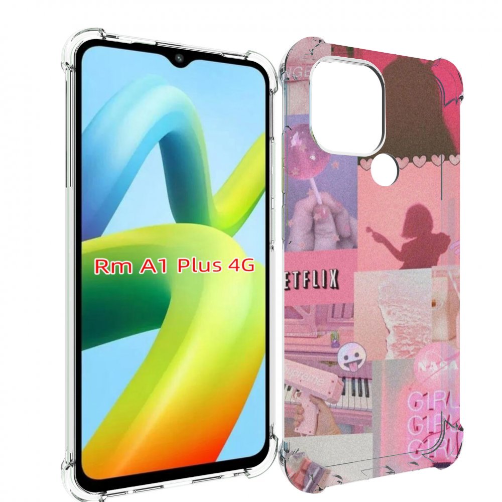 

Чехол MyPads Розовый-вайб для Xiaomi Redmi A1 Plus +, Прозрачный, Tocco