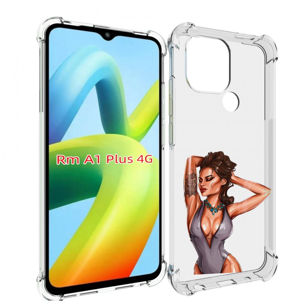 

Чехол MyPads Роскошная-девушка женский для Xiaomi Redmi A1 Plus +, Прозрачный, Tocco