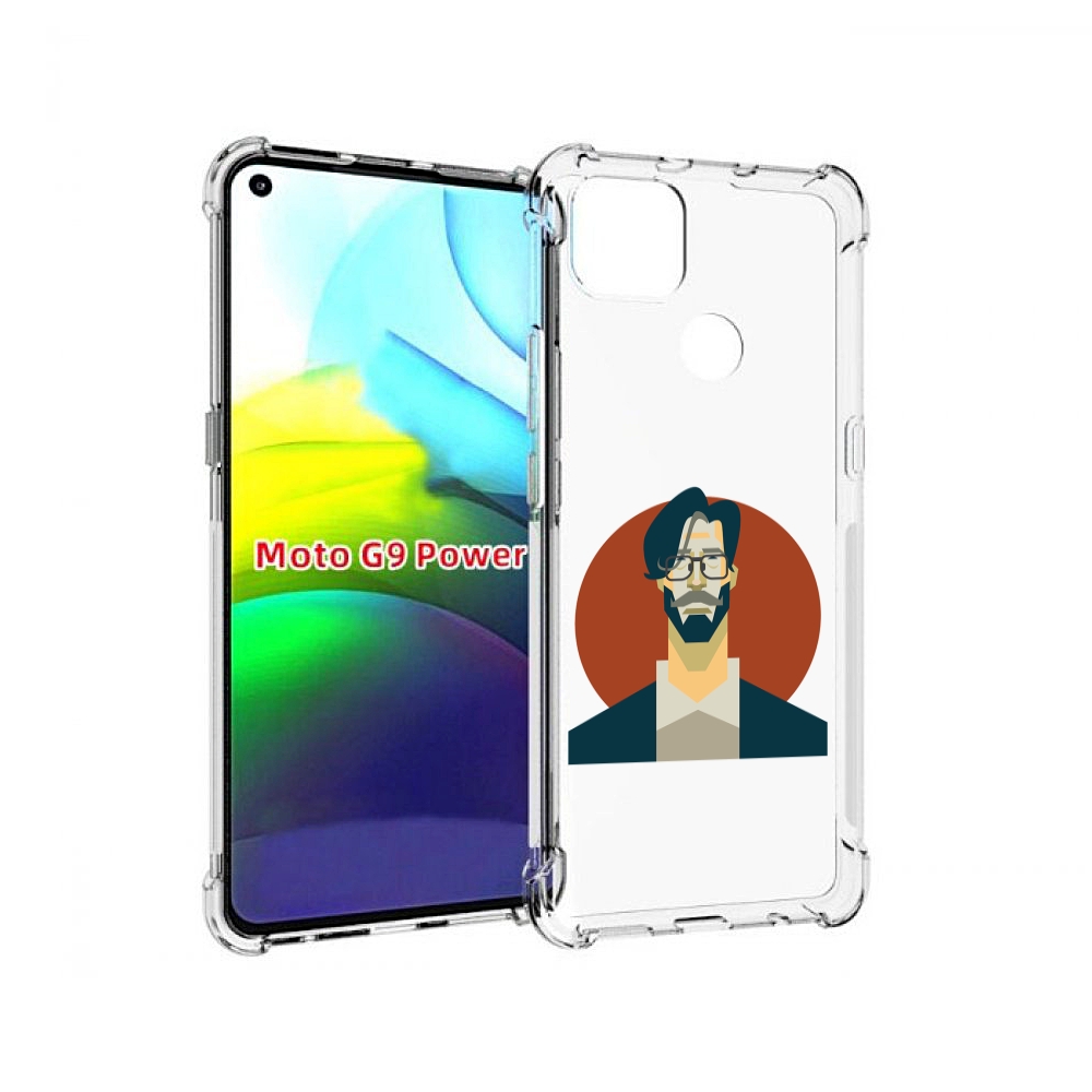 

Чехол MyPads мужичек-в-очках для Motorola Moto G9 Power, Прозрачный, Tocco