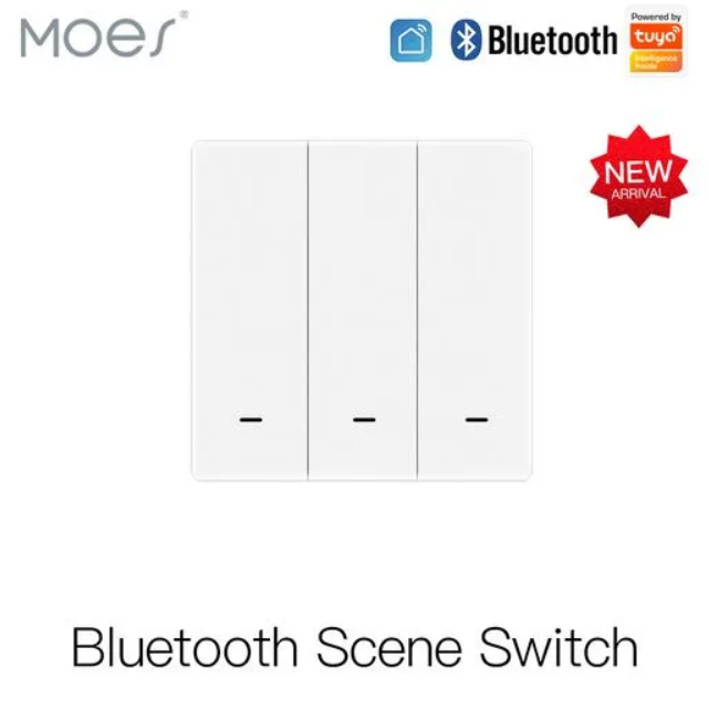 Беспроводной переключатель MOES Bluetooth 3-Gang Wireless Switch набор крупных блесток для маникюра beauty gang 12 ов
