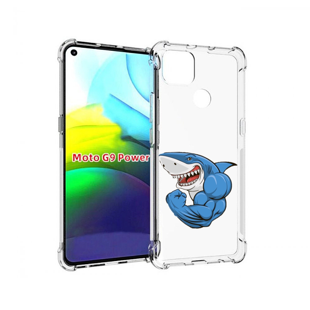 

Чехол MyPads накаченная акула для Motorola Moto G9 Power, Прозрачный, Tocco