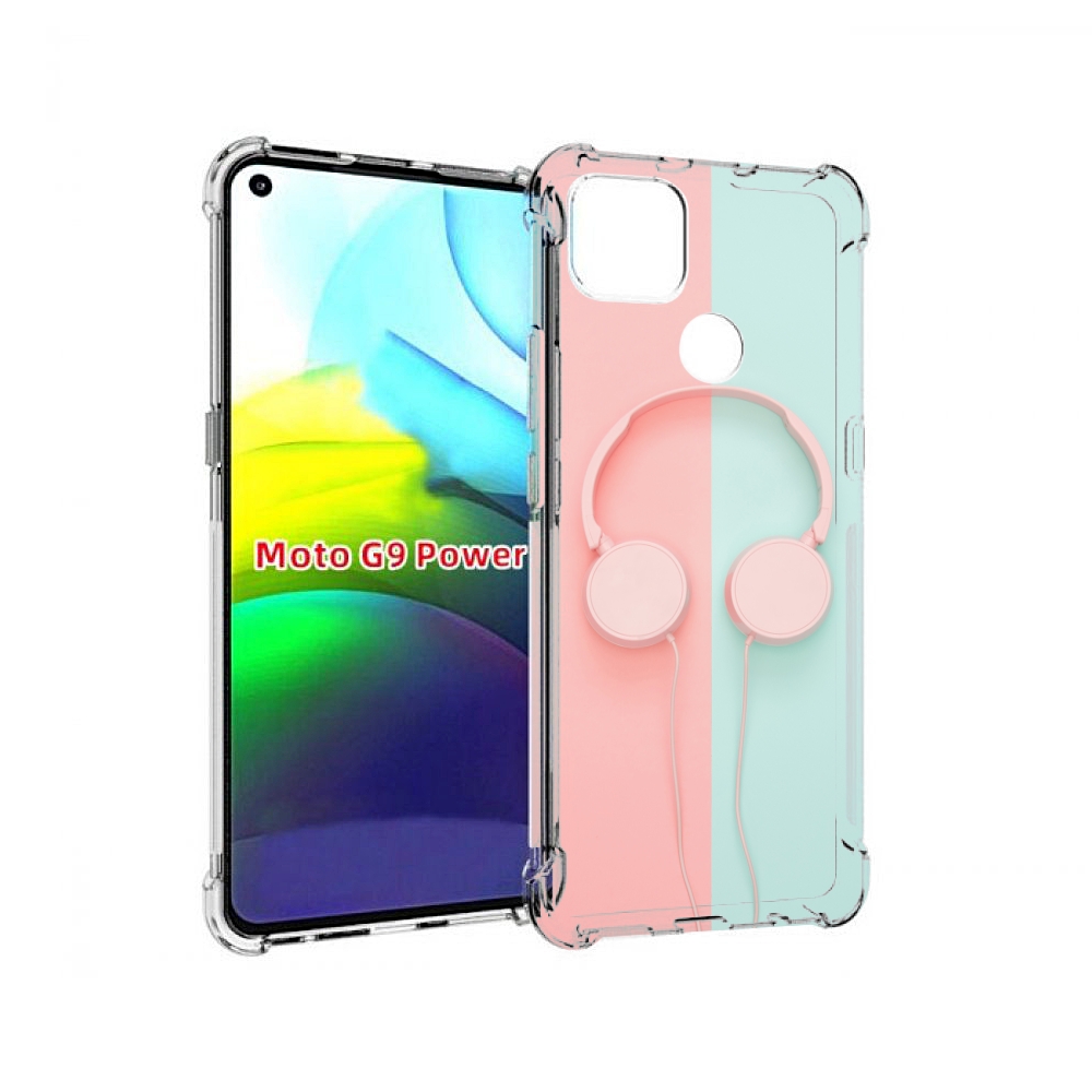 

Чехол MyPads наушники-минимализм для Motorola Moto G9 Power, Прозрачный, Tocco