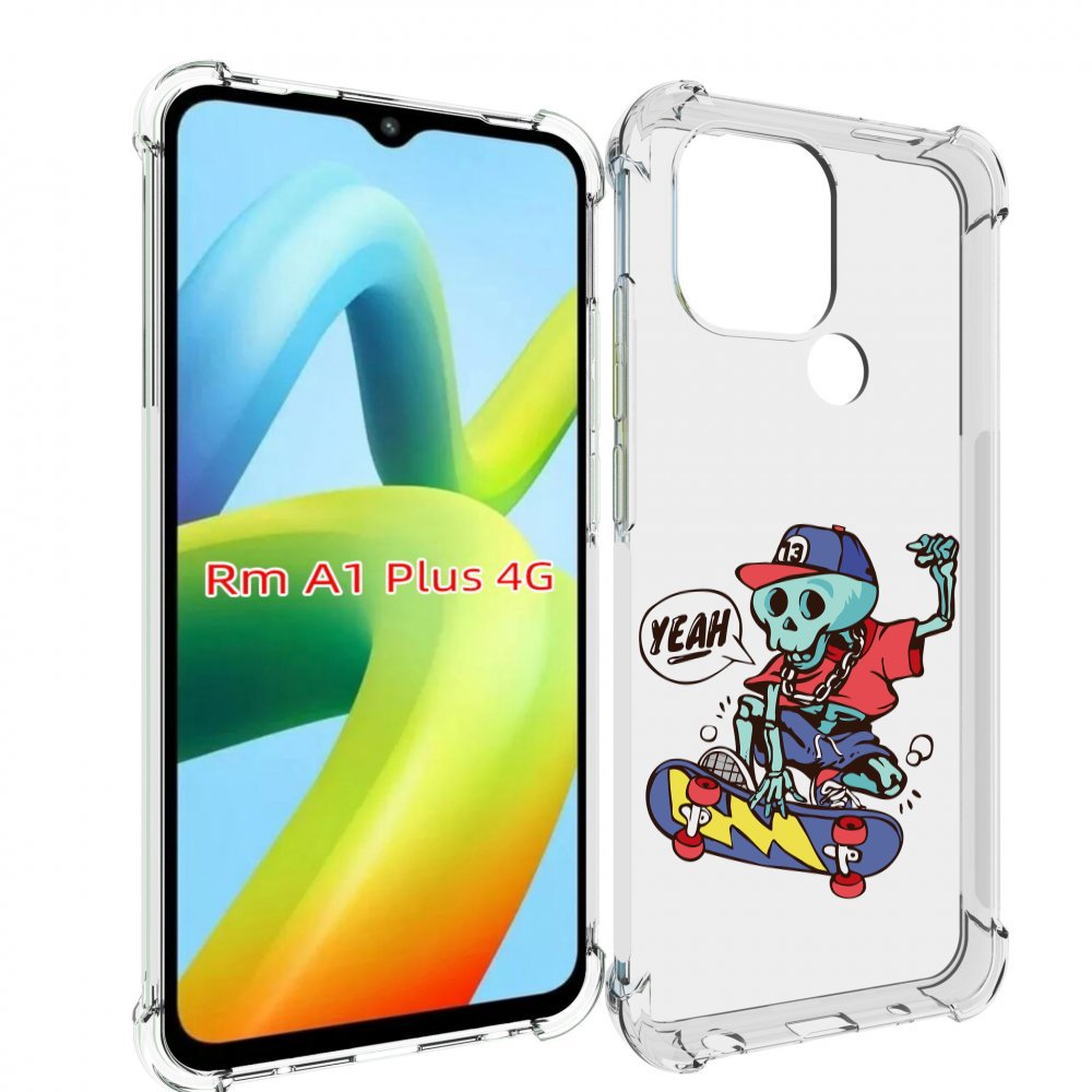 

Чехол MyPads Скелет-на-скейте для Xiaomi Redmi A1 Plus +, Прозрачный, Tocco