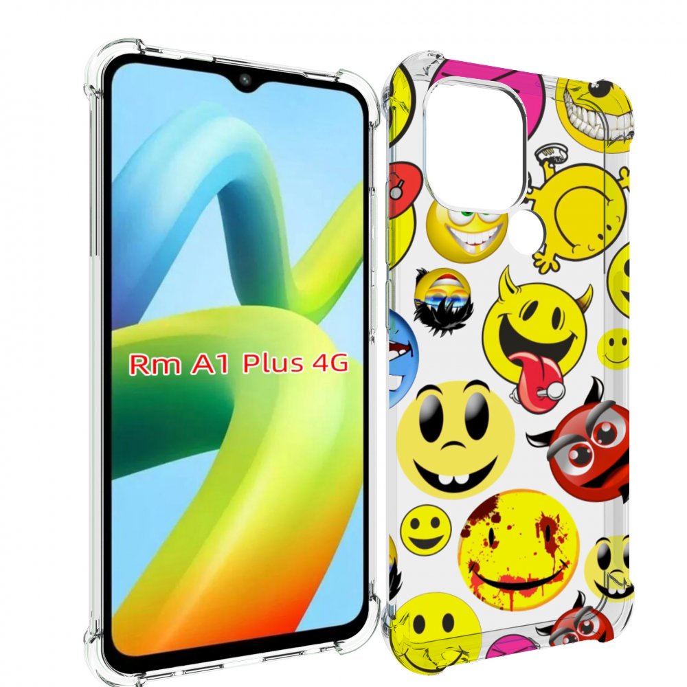 

Чехол MyPads Смайлики для Xiaomi Redmi A1 Plus +, Прозрачный, Tocco