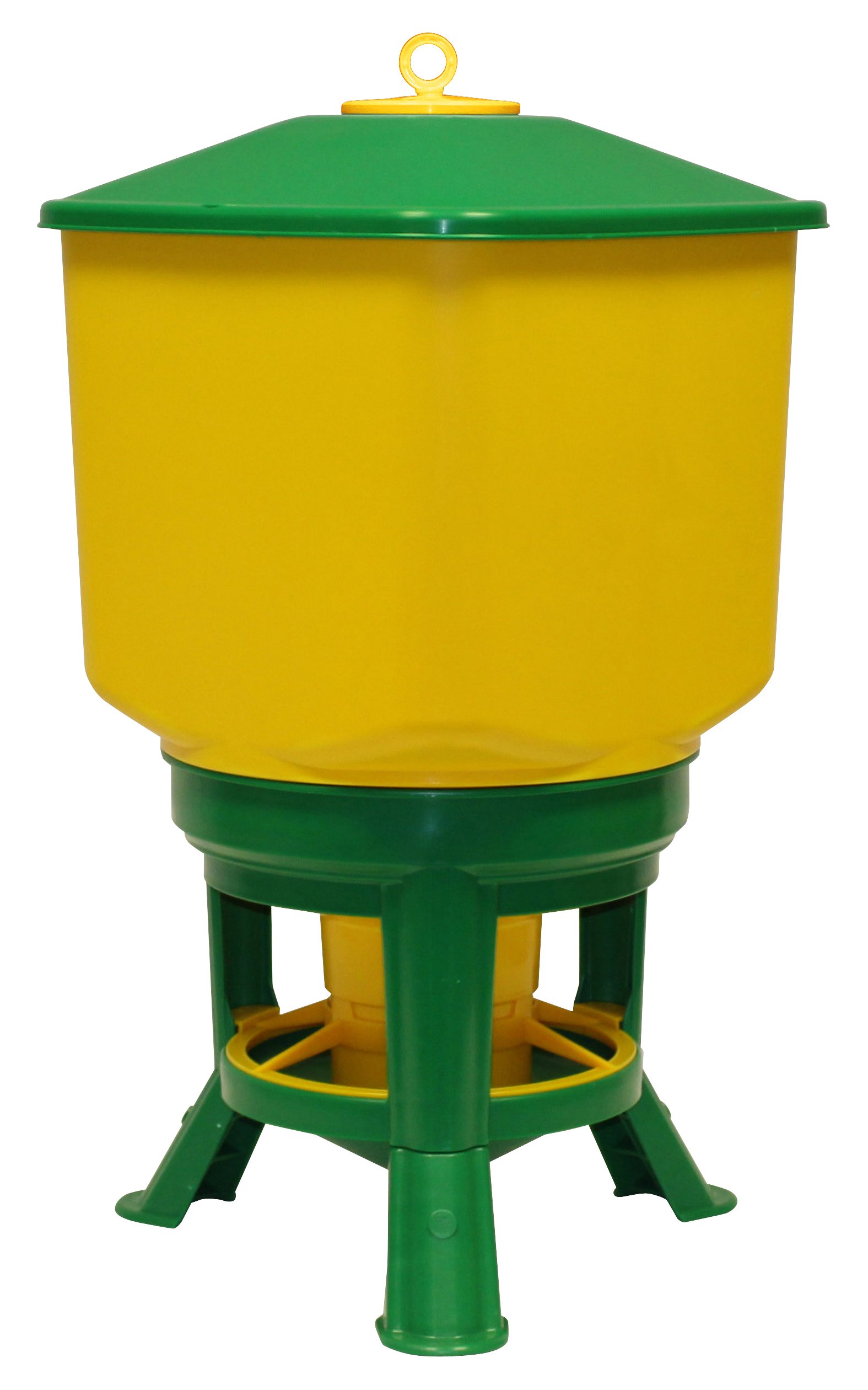 

Кормушка бункерная для кур Novital Kubic Premium 35кг, с разделительной решеткой на ножках, Желтый;зеленый, Kubic Premium