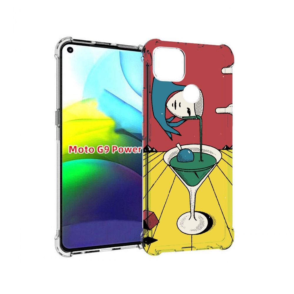 

Чехол MyPads необычный напиток для Motorola Moto G9 Power, Прозрачный, Tocco