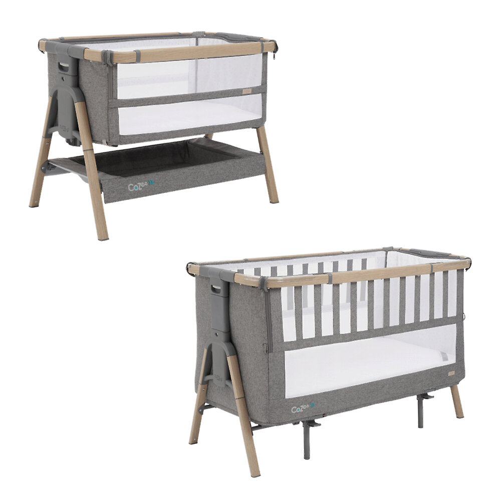 

Детская кроватка Tutti Bambini CoZee XL, цвет Charcoal / Oak, Серый, CoZee XL