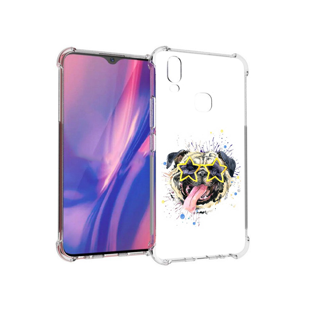 

Чехол MyPads Tocco для Vivo Y11 мопс боксер (PT144890.422.482), Прозрачный, Tocco