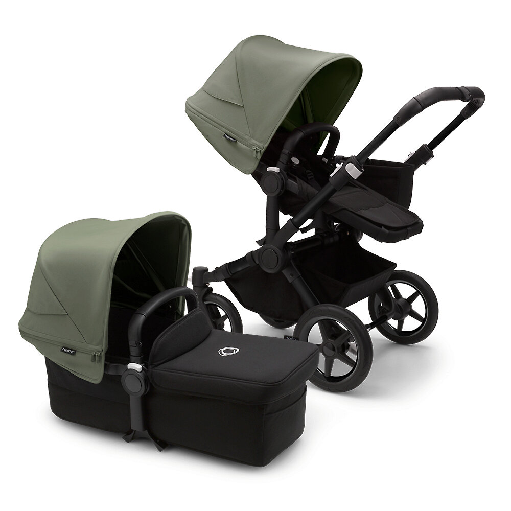 

Коляска 2в1 Bugaboo Donkey 5 Mono Black, цвет Midnight Black / Forest Green, Donkey 5 Mono Black
