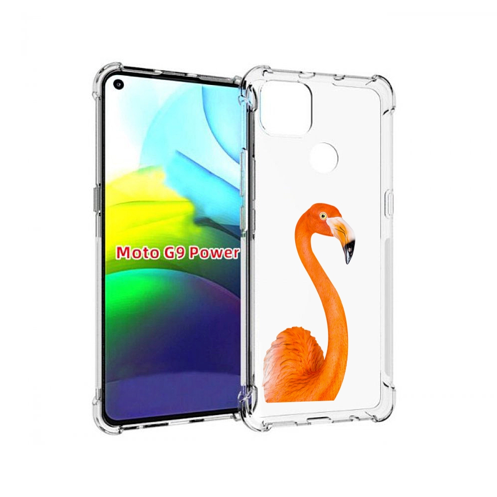 

Чехол MyPads оранжевый-фламинго для Motorola Moto G9 Power, Прозрачный, Tocco