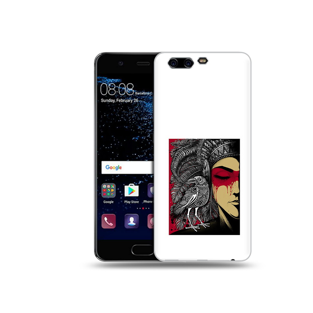 

Чехол MyPads Tocco для Huawei P10 девушка с вороном в абстракции (PT60870.50.311), Прозрачный, Tocco