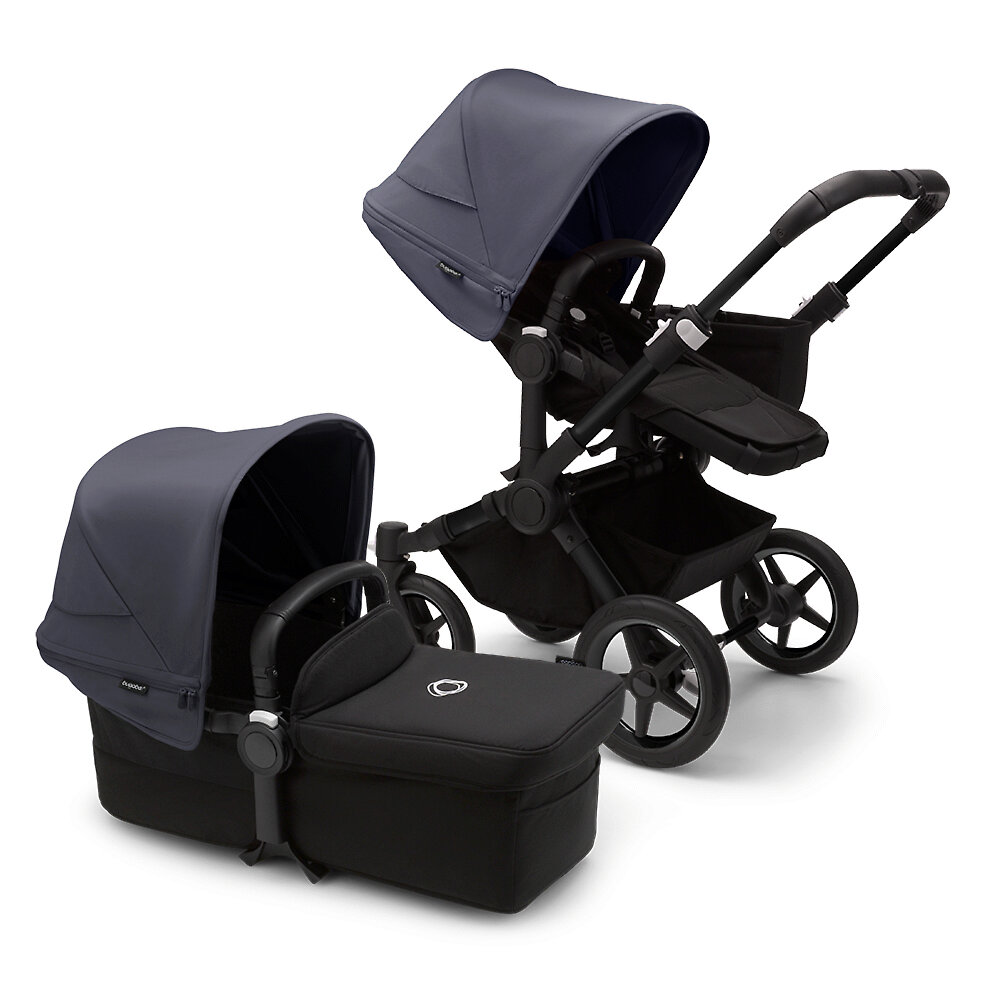 Коляска 2в1 Bugaboo Donkey 5 Mono Black, цвет Midnight Black / Stormy Blue