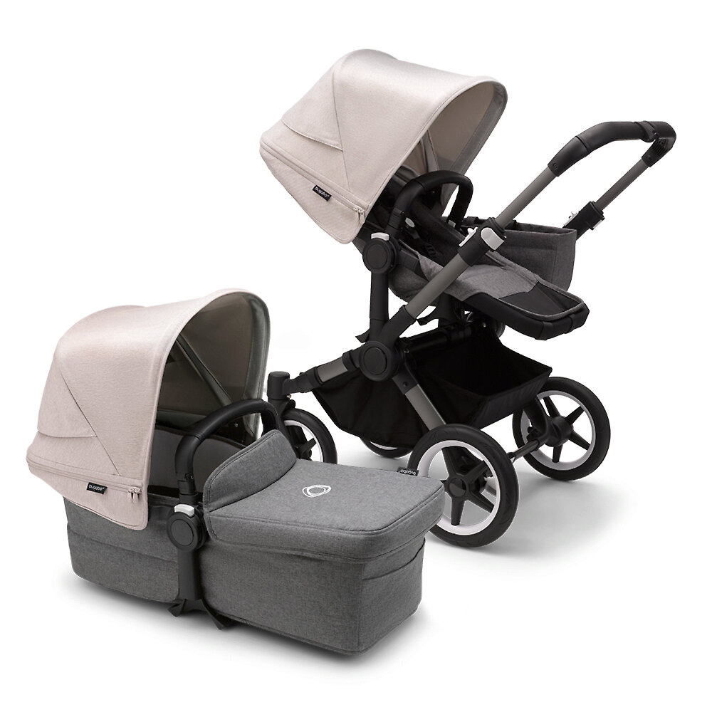 Коляска 2в1 Bugaboo Donkey 5 Mono Graphite, цвет Grey Melange / Misty White