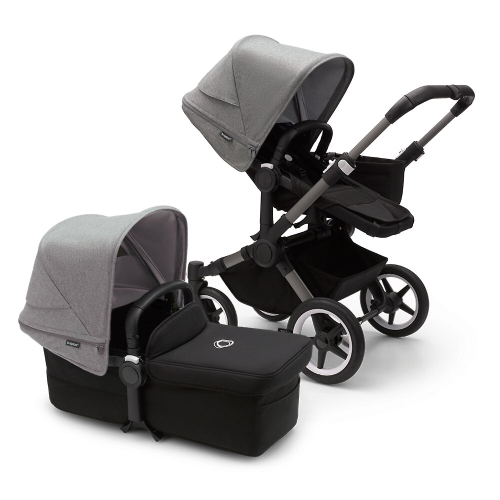 Коляска 2в1 Bugaboo Donkey 5 Mono Graphite, цвет Midnight Black / Grey Melange