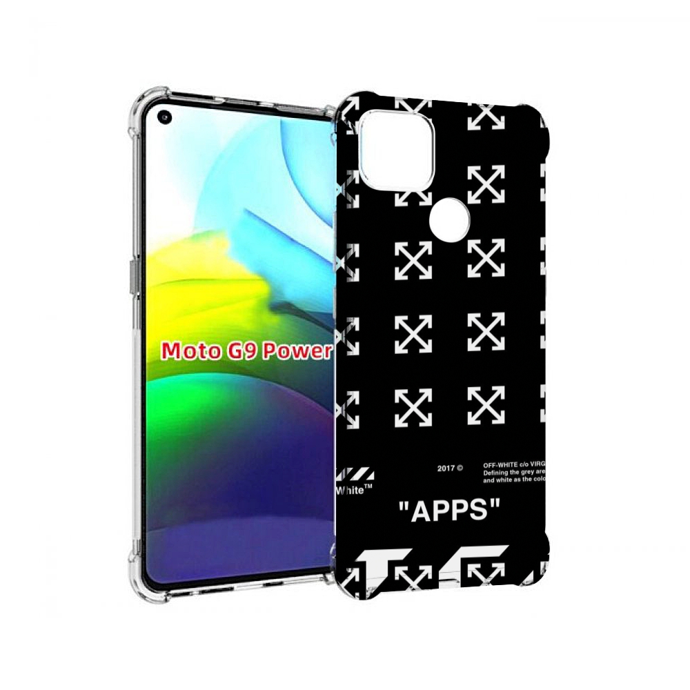 

Чехол MyPads оф-вайт-значки для Motorola Moto G9 Power, Прозрачный, Tocco