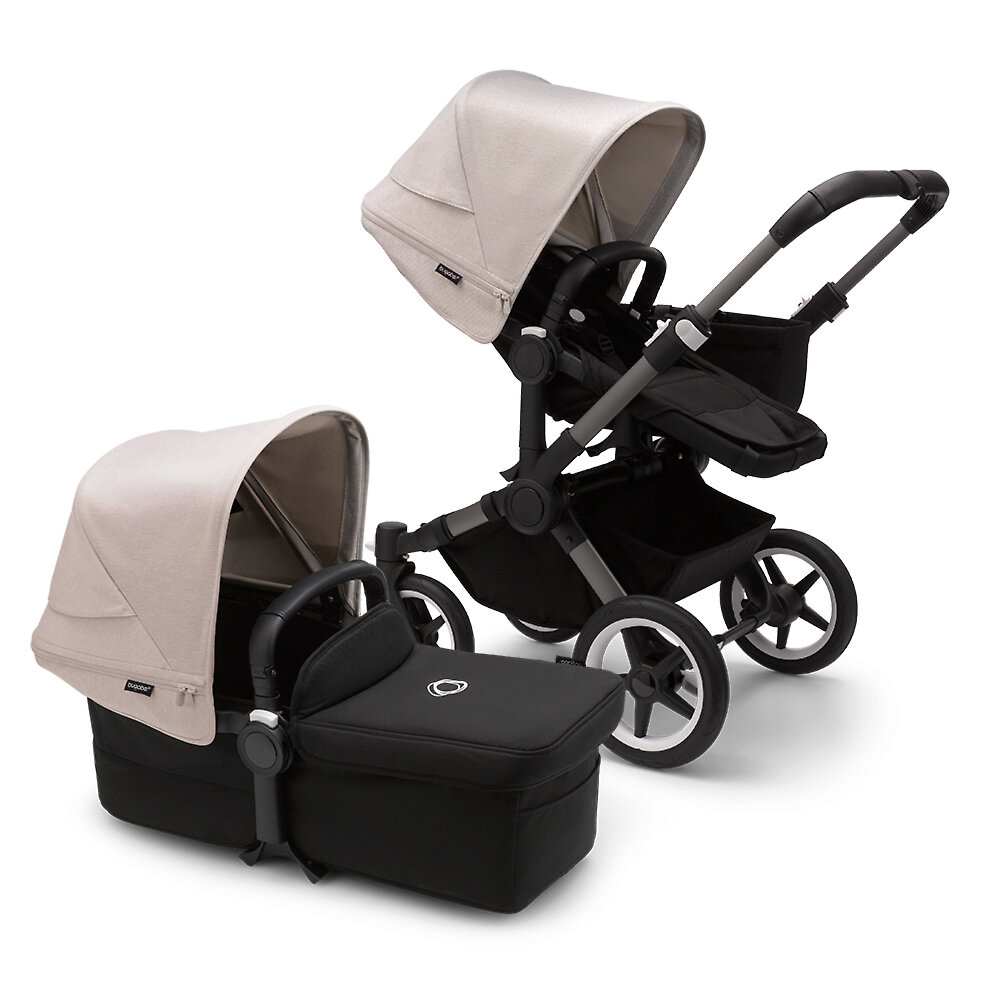 Коляска 2в1 Bugaboo Donkey 5 Mono Graphite, цвет Midnight Black / Misty White