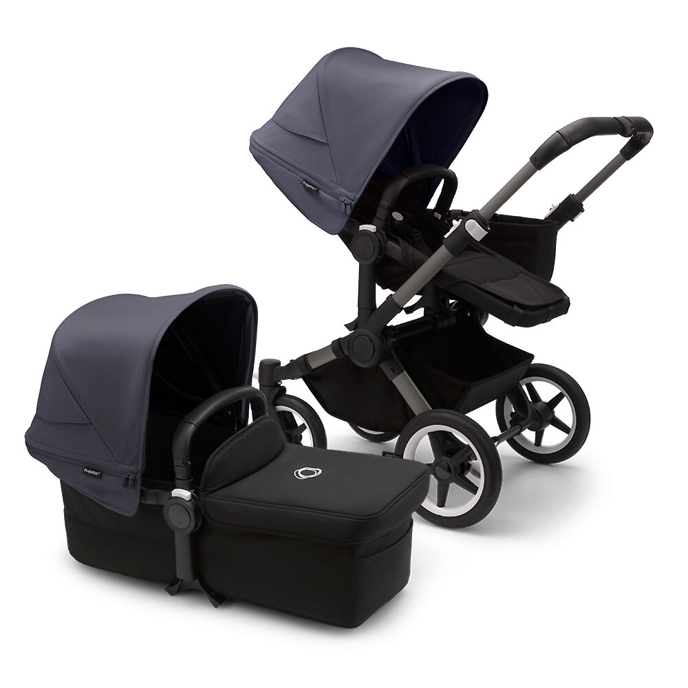 Коляска 2в1 Bugaboo Donkey 5 Mono Graphite, цвет Midnight Black / Stormy Blue