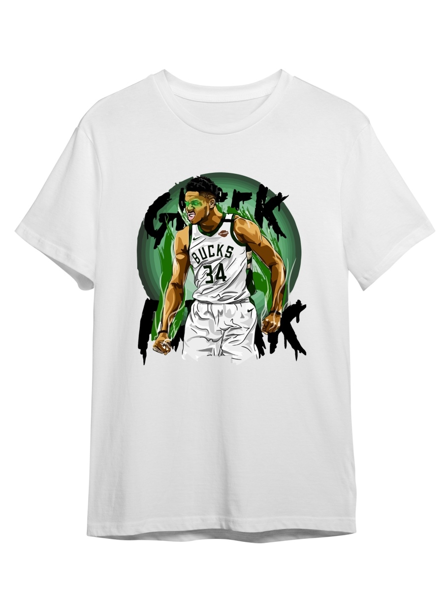 фото Футболка унисекс сувенирshop баскетбол/nba/giannis 21 белый 2xl