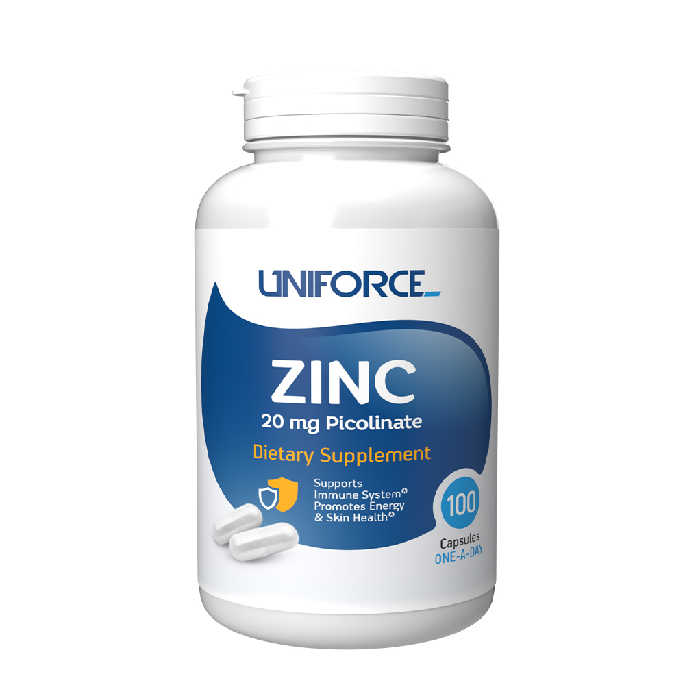 Цинк Uniforce Zinc 20 mg 100 100 капсул