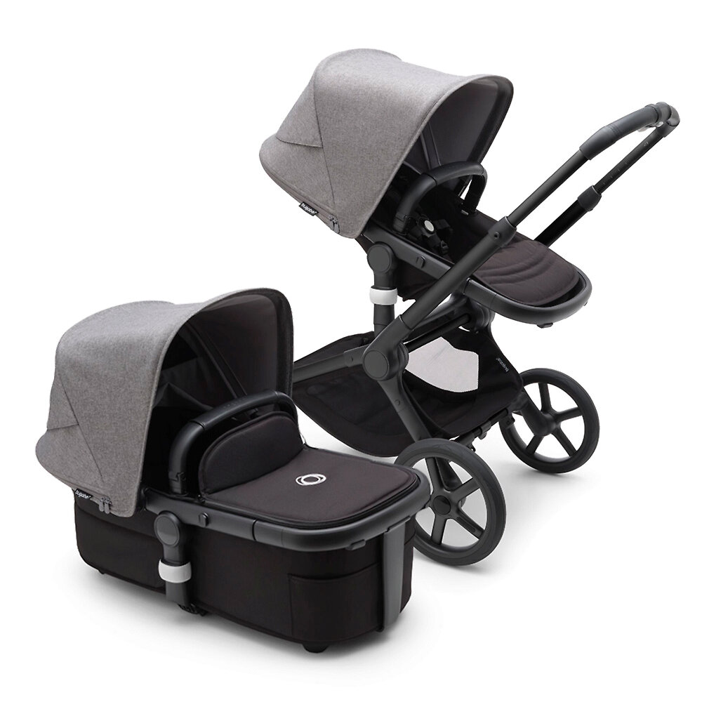 Коляска 2в1 Bugaboo Fox 5 Black, цвет Black / Grey Melange