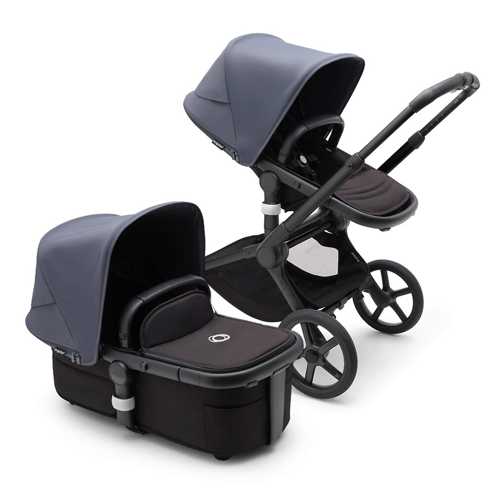 

Коляска 2в1 Bugaboo Fox 5 Black, цвет Black / Stormy Blue, Fox 5 Black