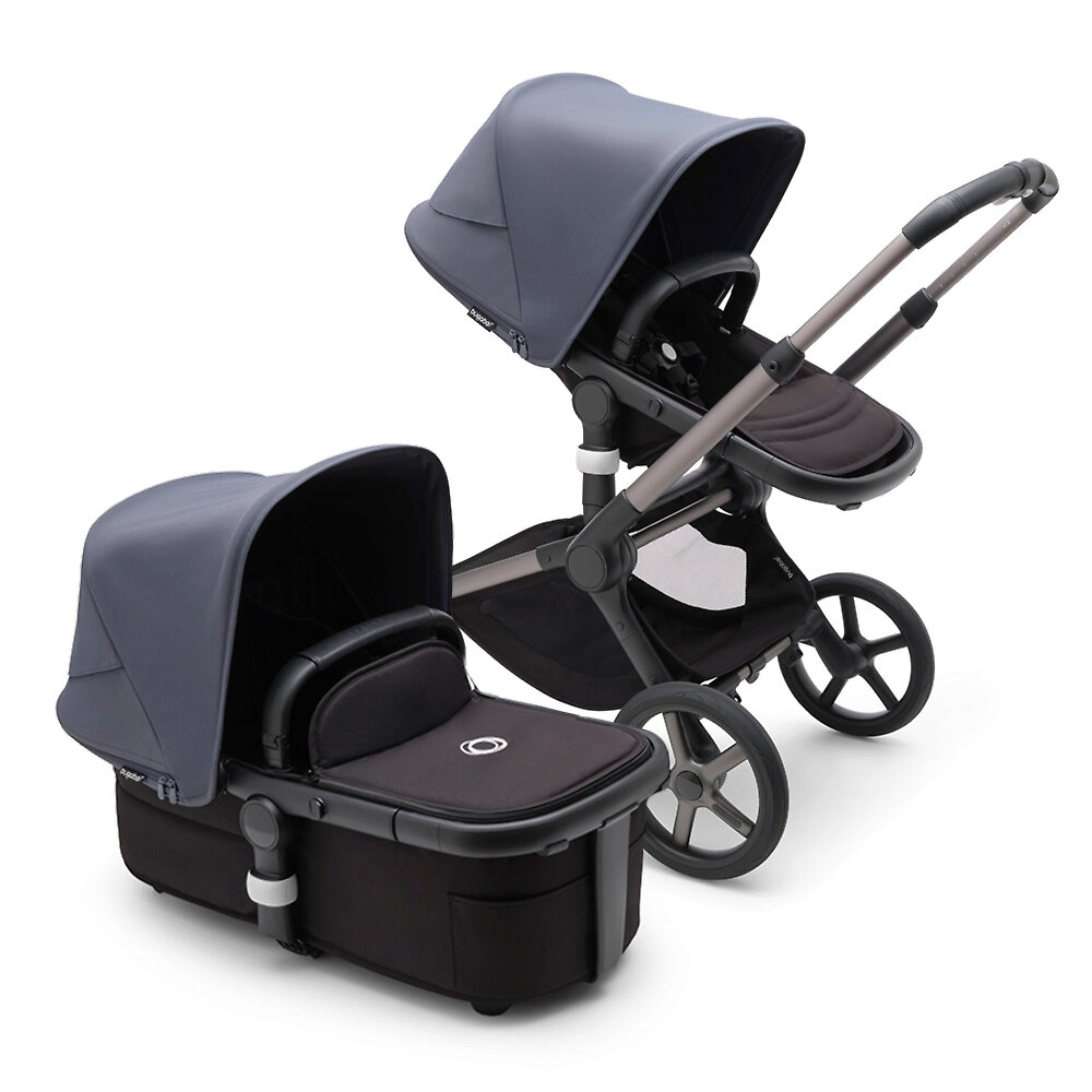 

Коляска 2в1 Bugaboo Fox 5 Graphite, цвет Black / Stormy Blue, Fox 5 Graphite