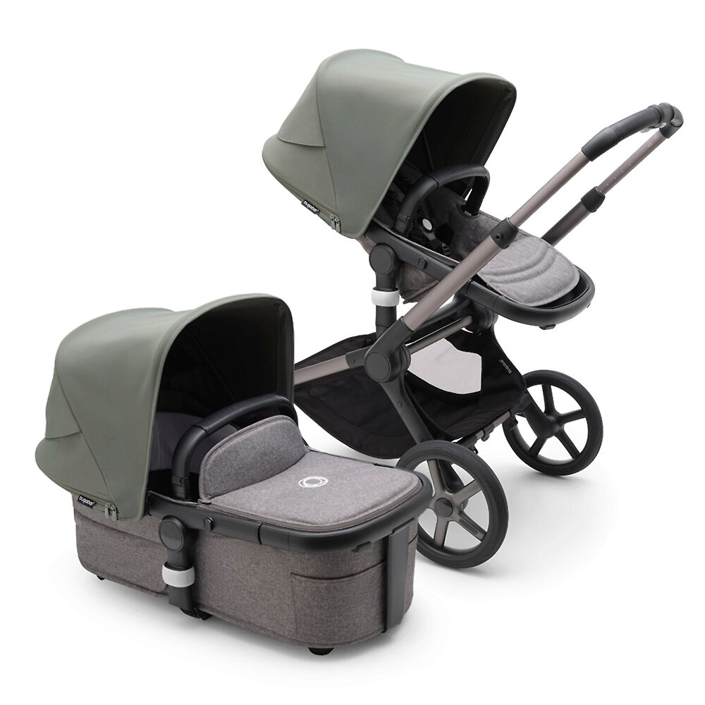 

Коляска 2в1 Bugaboo Fox 5 Graphite, цвет Grey Melange / Forest Green, Fox 5 Graphite