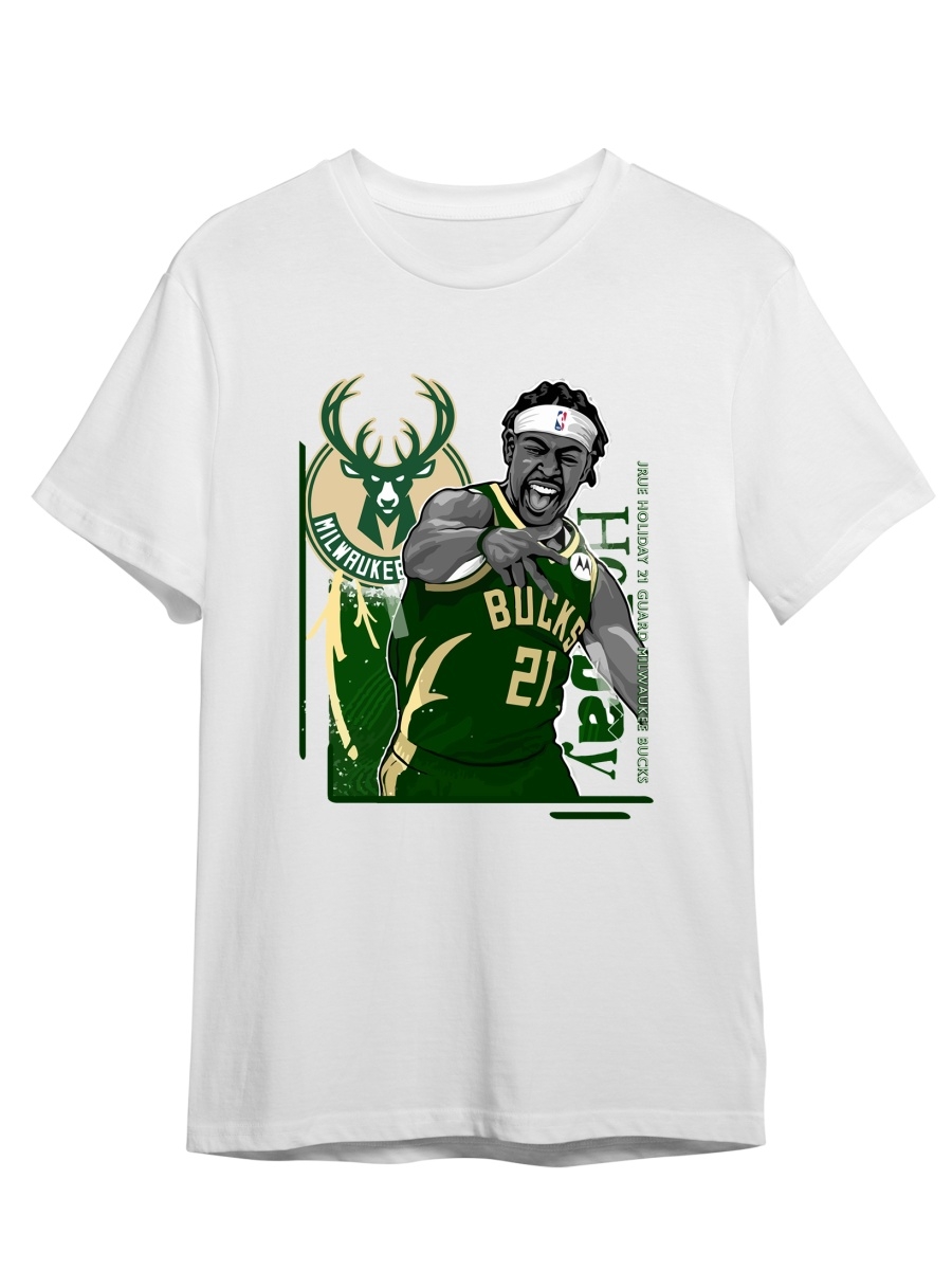 Футболка унисекс СувенирShop Баскетбол/NBA/Milwaukee Bucks 23 белая L (48-50)