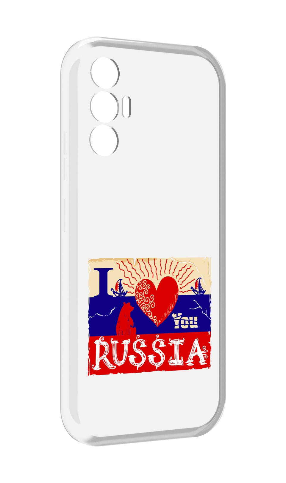 

Чехол MyPads Люблю Россию для Tecno Pova 3, Прозрачный, Tocco