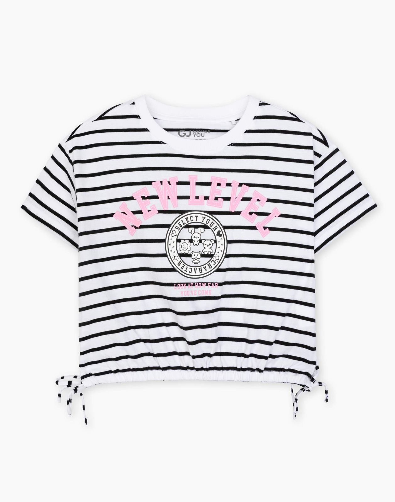 

Футболка для девочки Gloria Jeans GKT024115 белый/черный 4-6л/116, GKT024115