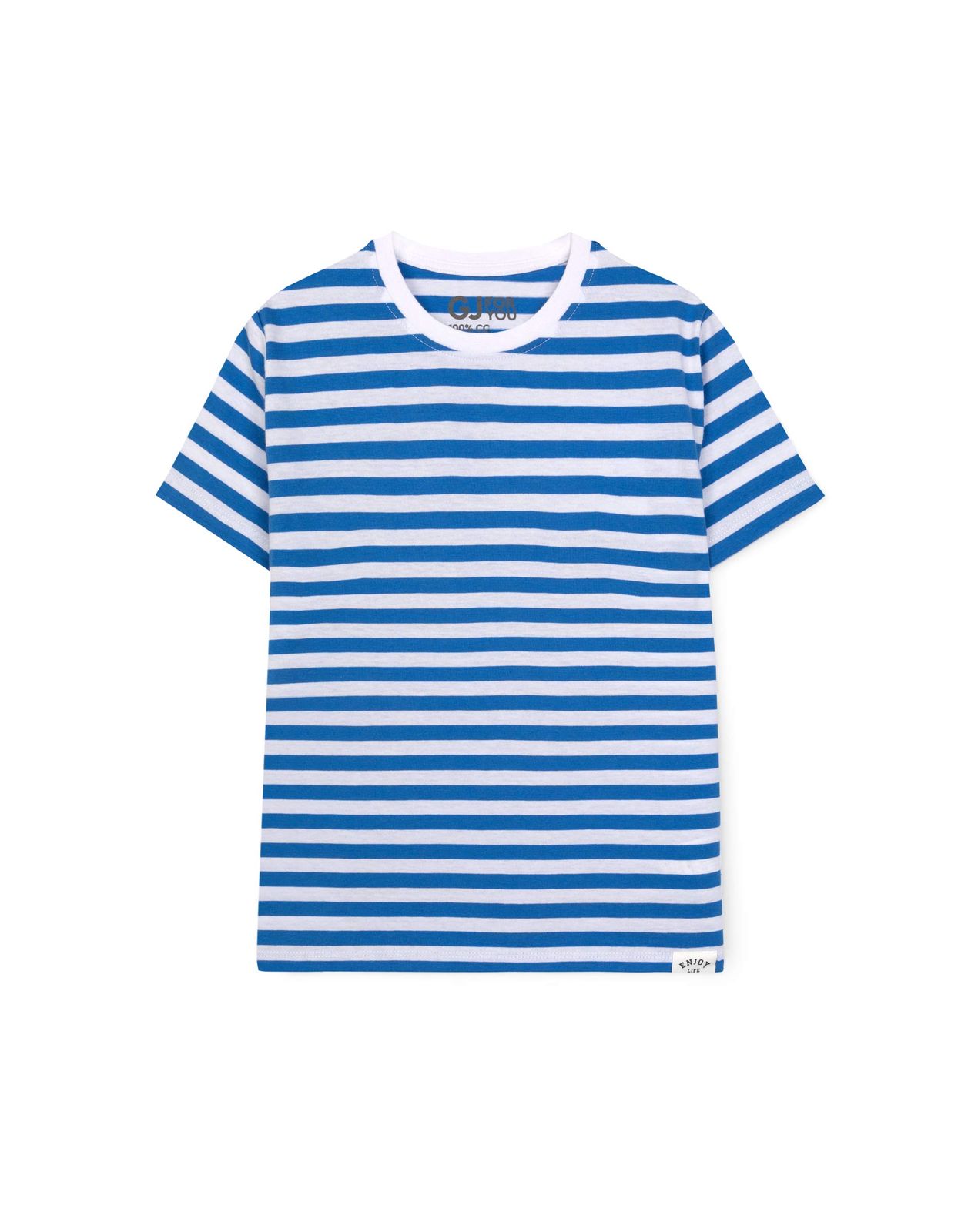 

Футболка для мальчика Gloria Jeans BKT014533 белый/синий 6-8л/128, BKT014533