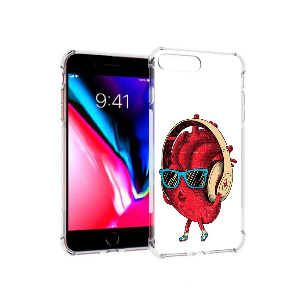 

Чехол MyPads Tocco для Apple iPhone 8 Plus слушай сердце (PT70866.609.609), Прозрачный, Tocco