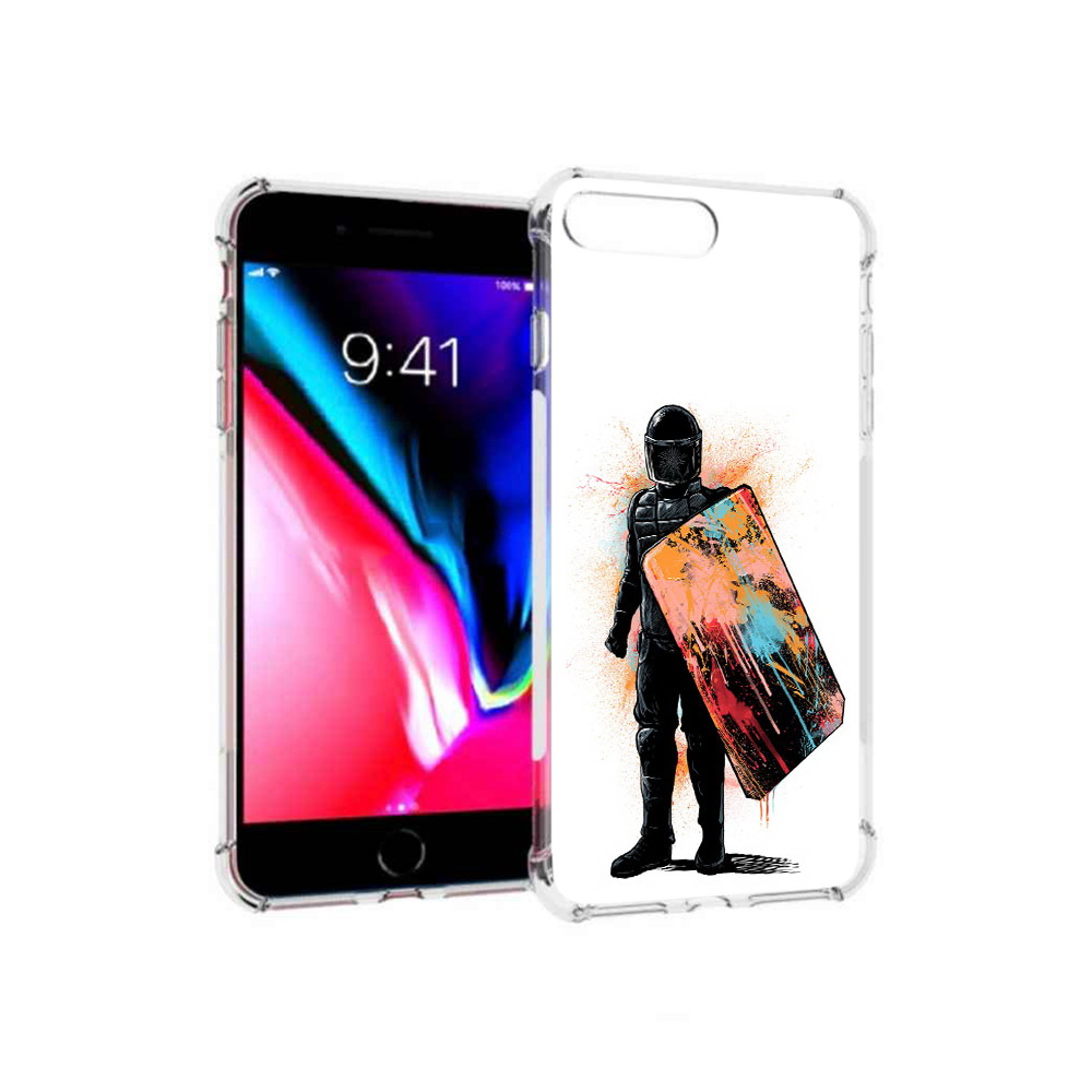 

Чехол MyPads Tocco для Apple iPhone 8 Plus солдат с красочным щитом (PT70866.609.614), Прозрачный, Tocco